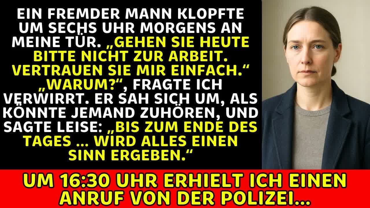Ein Fremder bat mich, nicht zur Arbeit zu gehen – Stunden später rief die Polizei an