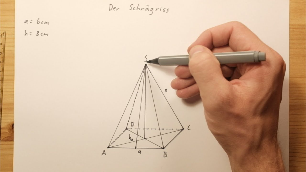 Die regelmäßige quadratische Pyramide | Mit Stift und Papier