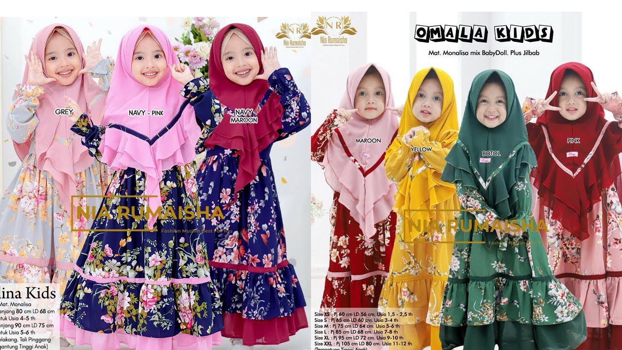 (Gamis anak cantik) 30 Baju gamis anak anak terbaru 2022 cantik dipakai lebaran dan mengaji
