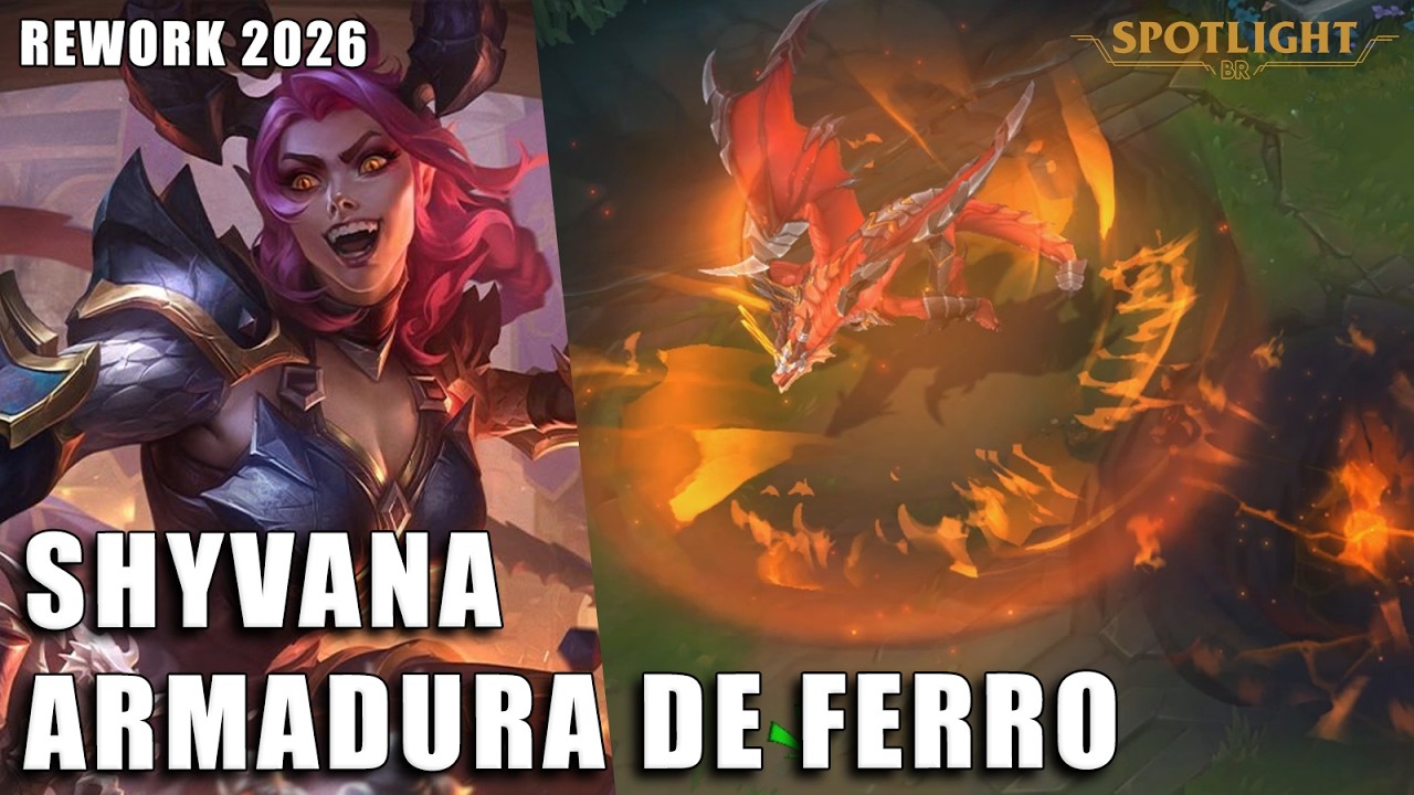 Shyvana Armadura de Ferro - REWORK 2026 - Skin Spotlight PREVIA