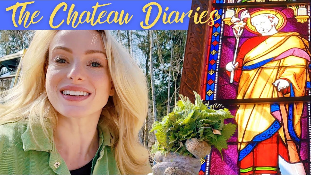 A Satisfying Day of CHATEAU RENOVATION + Stained Glass Restoration & Ukrainian Nettle Soup!