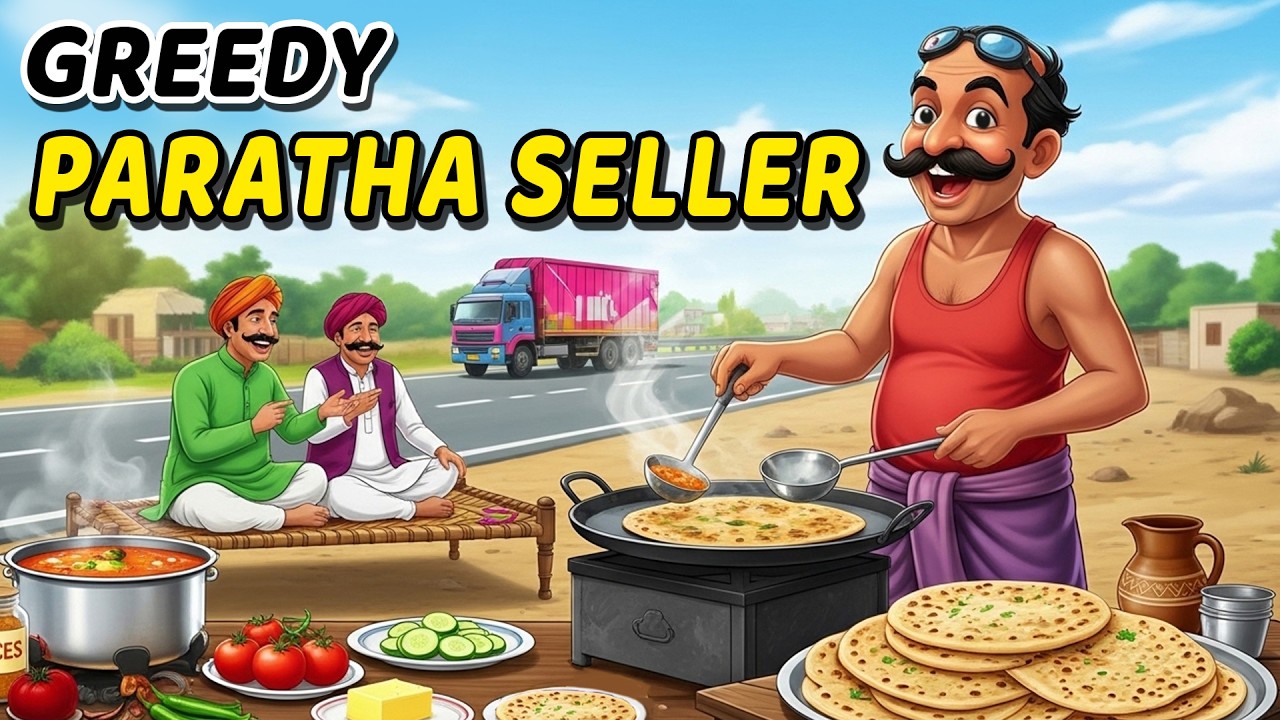 Greedy Paratha Seller | Moral Stories in English | Life Lesson | Learn English | Bedtime Stories |