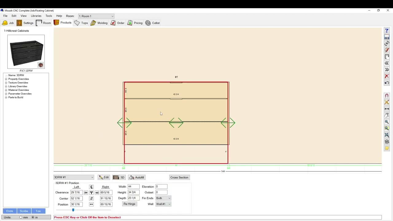 How Make a Floating Cabinet - Mozaik Software Tutorials