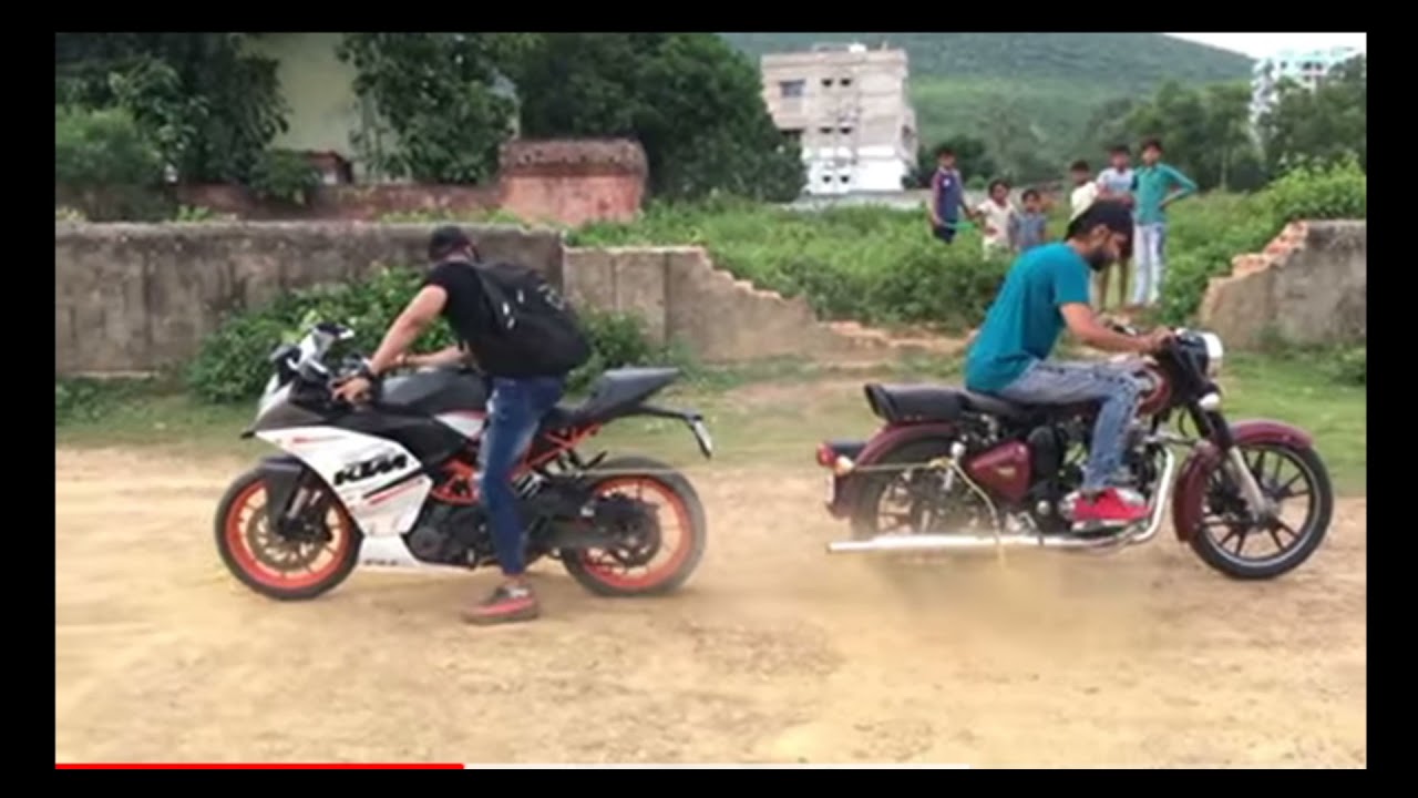 KTM RC 390 VS BULLET 350||TOCHAN||TUG OF WAR||#bikingworld