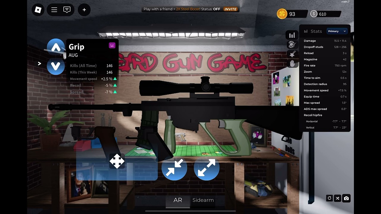 How to change Sidearm in weird gun game