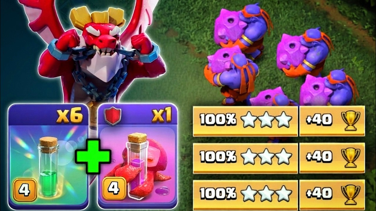 EASY AND STRONG Attack Strategy | Super Bowler Smash + DRAGON DUKE Charge Is really Broken | COC