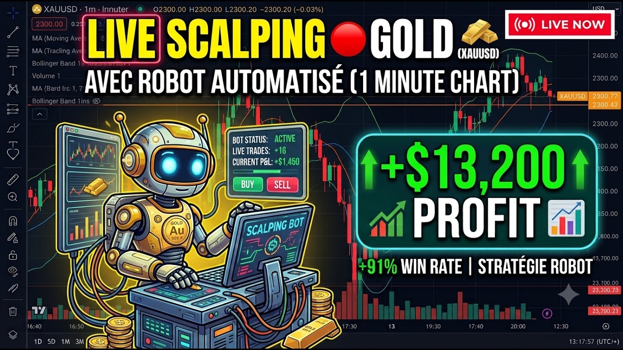 🔴 LIVE: 5-Min GOLD XAUUSD Scalping | 100% Automated Trading Robot