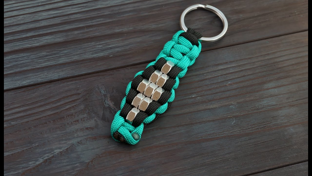 Rhombus Hex Nuts paracord keychain