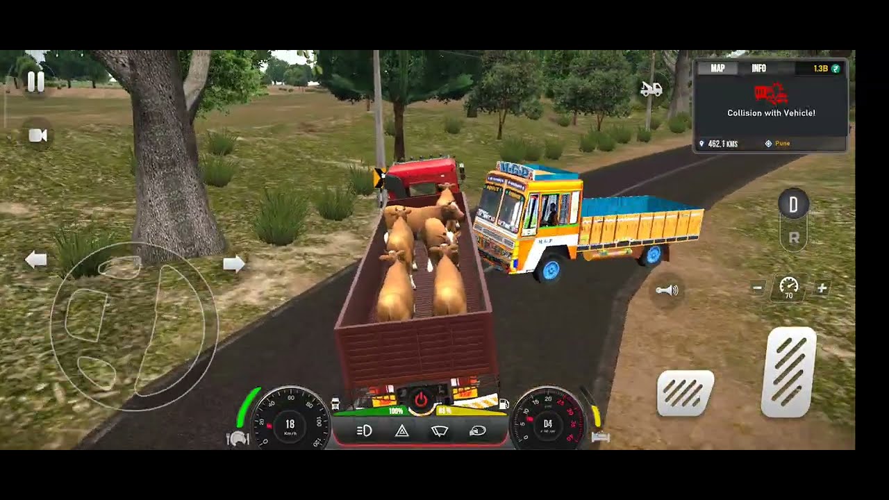 Cow Delivery Mission at Night 🐄 | Indian Truck Simulator Realistic Night Driving