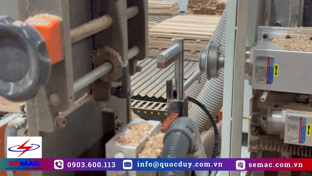 Máy Phay Mộng Dương 2 Đầu CNC 4 Dao | Gia Công Mộng Hai Đầu | SMHF 2218