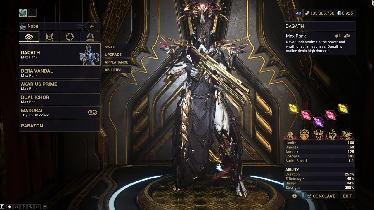 Warframe Maximum Investment - Dagath | Isleweaver