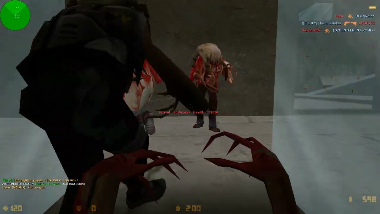 CS 1.6 Zombie biohazard mod online gameplay - zm_pisdeath_zg