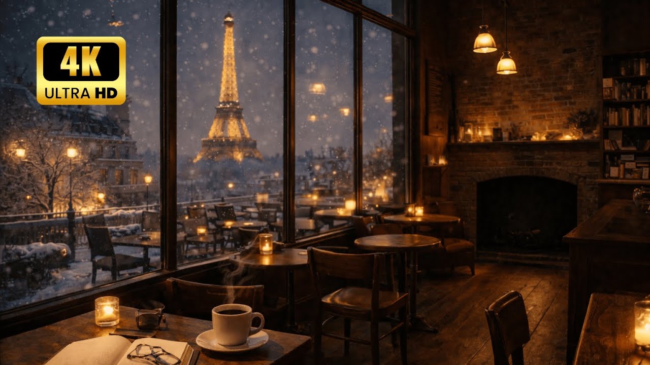 Timeless Frames | Cozy Paris Café Ambience | Soft Jazz for Studying & Relaxation | Art Mode