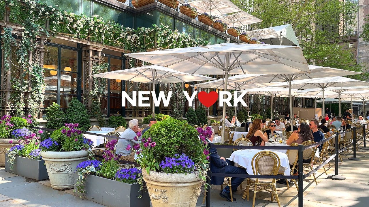 🇺🇸 Весенняя прогулка по центру Манхэттена:🌸🌹5th Avenue Blooms, Брайант-парк, Таймс-сквер /May  2024