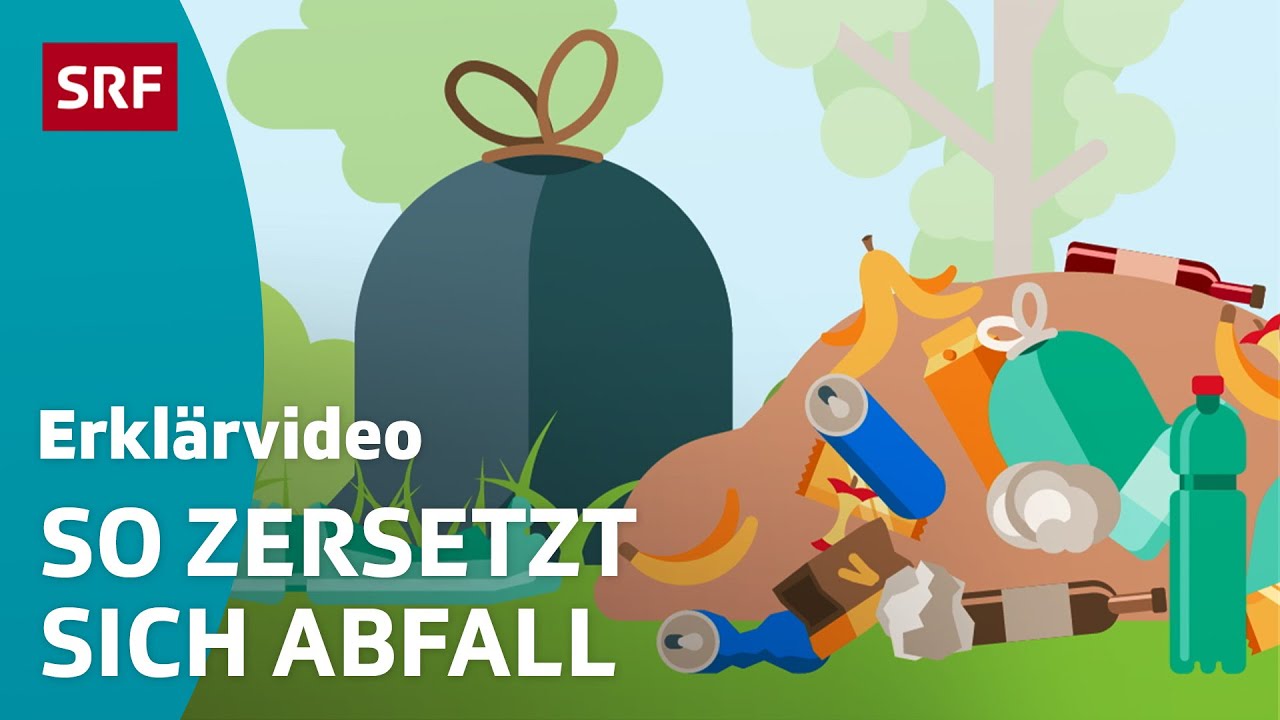 Abfall: Wie lange dauert es, bis Müll sich zersetzt? – einfach erklärt | Kindervideos | SRF Kids