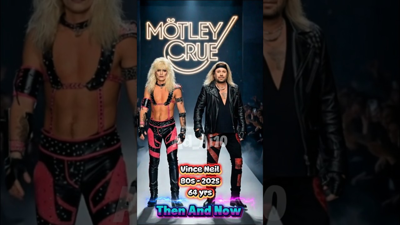 M&ouml;tley Cr&uuml;e 👑 Тогда и сейчас | Легендарные рок-иконки шагают по подиуму#trending#rocklegends#shorts