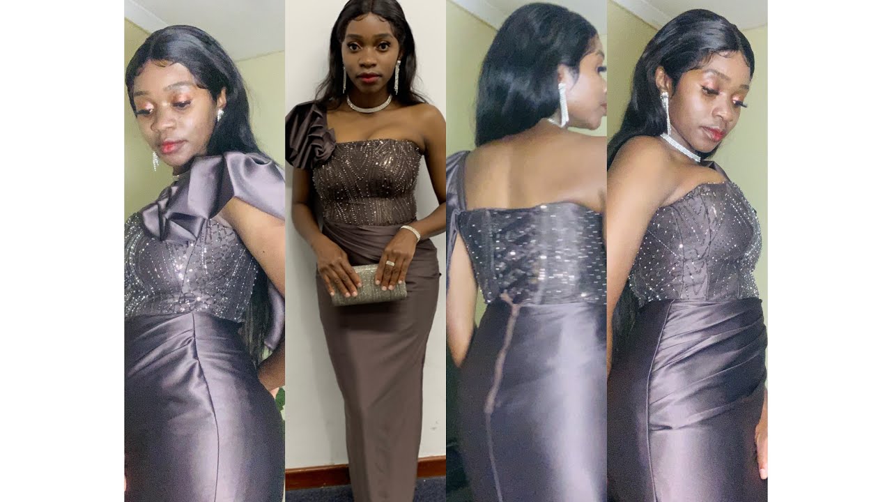 #how to make a beautiful beaded dress with satin #sewing #youtube  #trendingvideo 