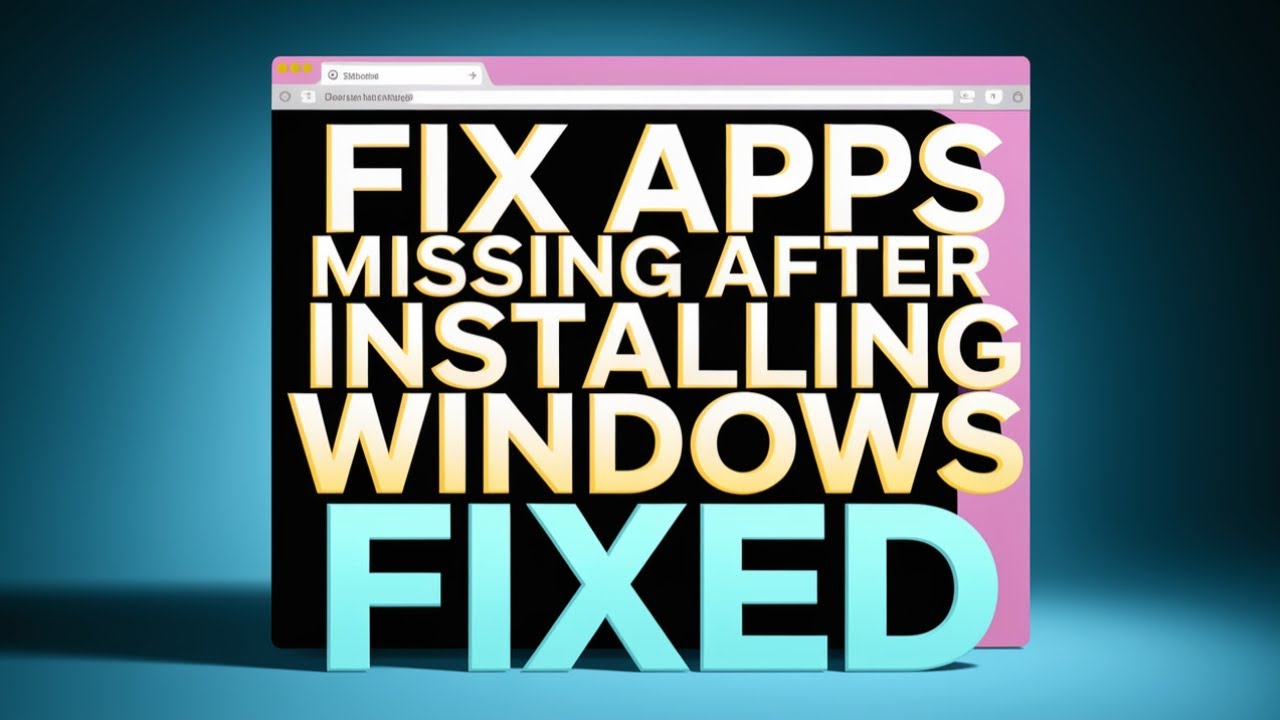 How to Fix Apps Missing After Installing Windows 11 [GUIDE]