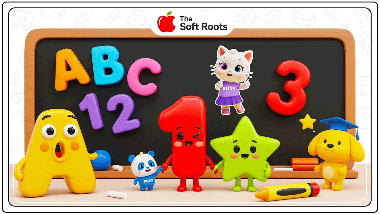 Preschool Learning activities for 3 year olds at home | Learn ABC Phonics Shapes Numbers Colors 🌈