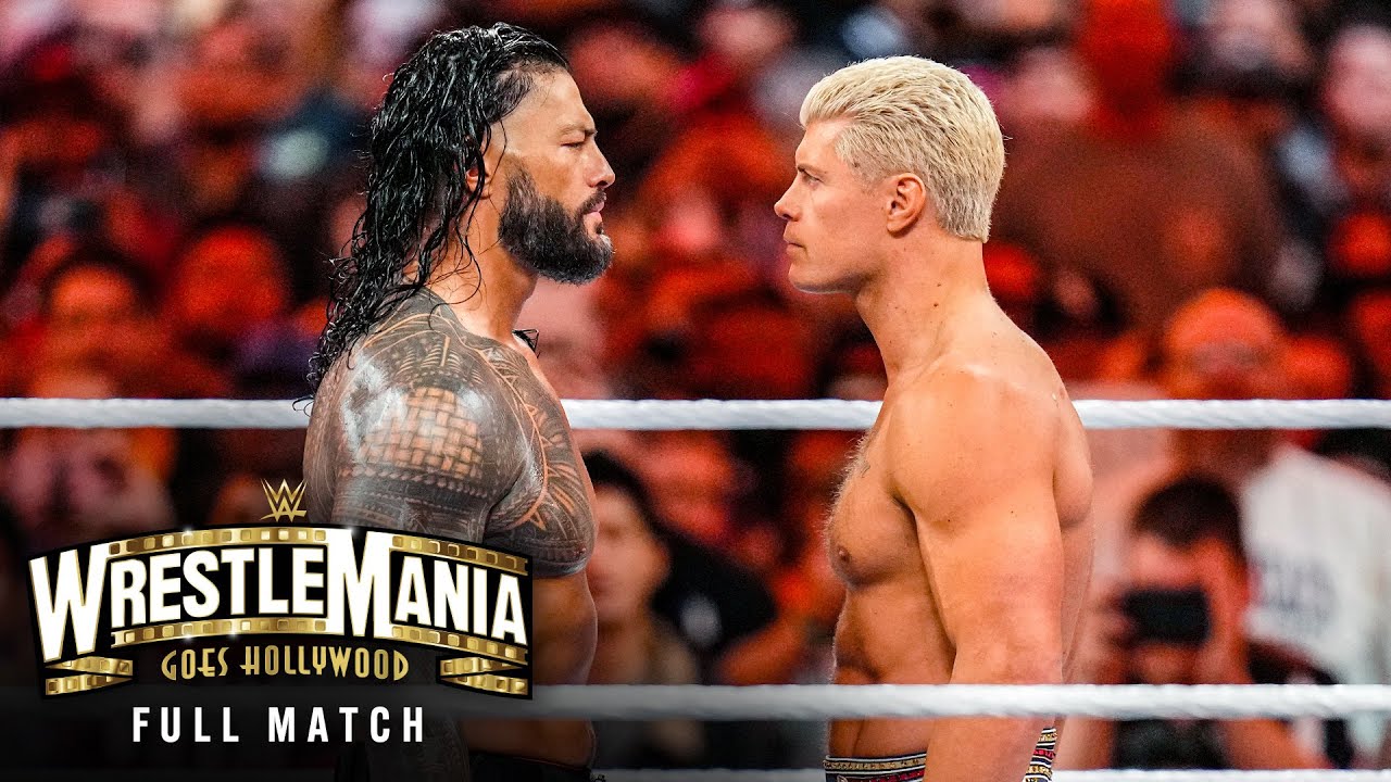 ПОЛНЫЙ МАТЧ — Роман Рейнс против Коди Роудса — Матч за титул чемпиона Вселенной WWE: WrestleMania...