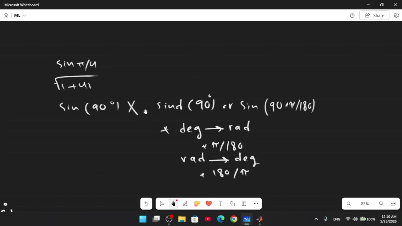 MATLAP - Mathematical functions & Angles in MATLAP