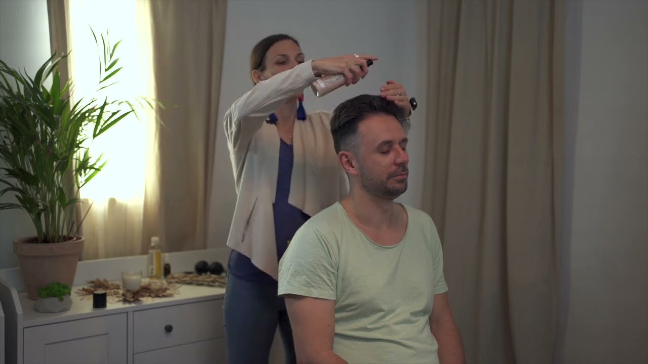 {ASMR HU} Fej, nyak masszázs a mély relaxációért - ősz 🍂