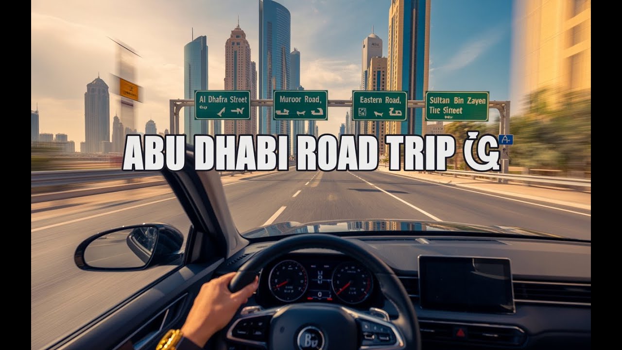 Scenic Drive in Abu Dhabi | Sultan bin Zayed & Eastern Rd | 4K Travel Vlog
