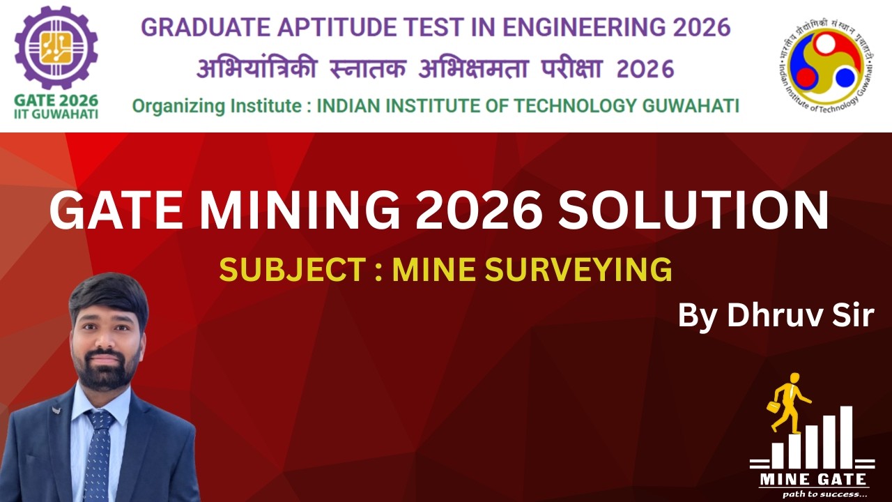 GATE 2026 Mining Engineering Solution | Mine Surveying Solution by Dhruv Sir