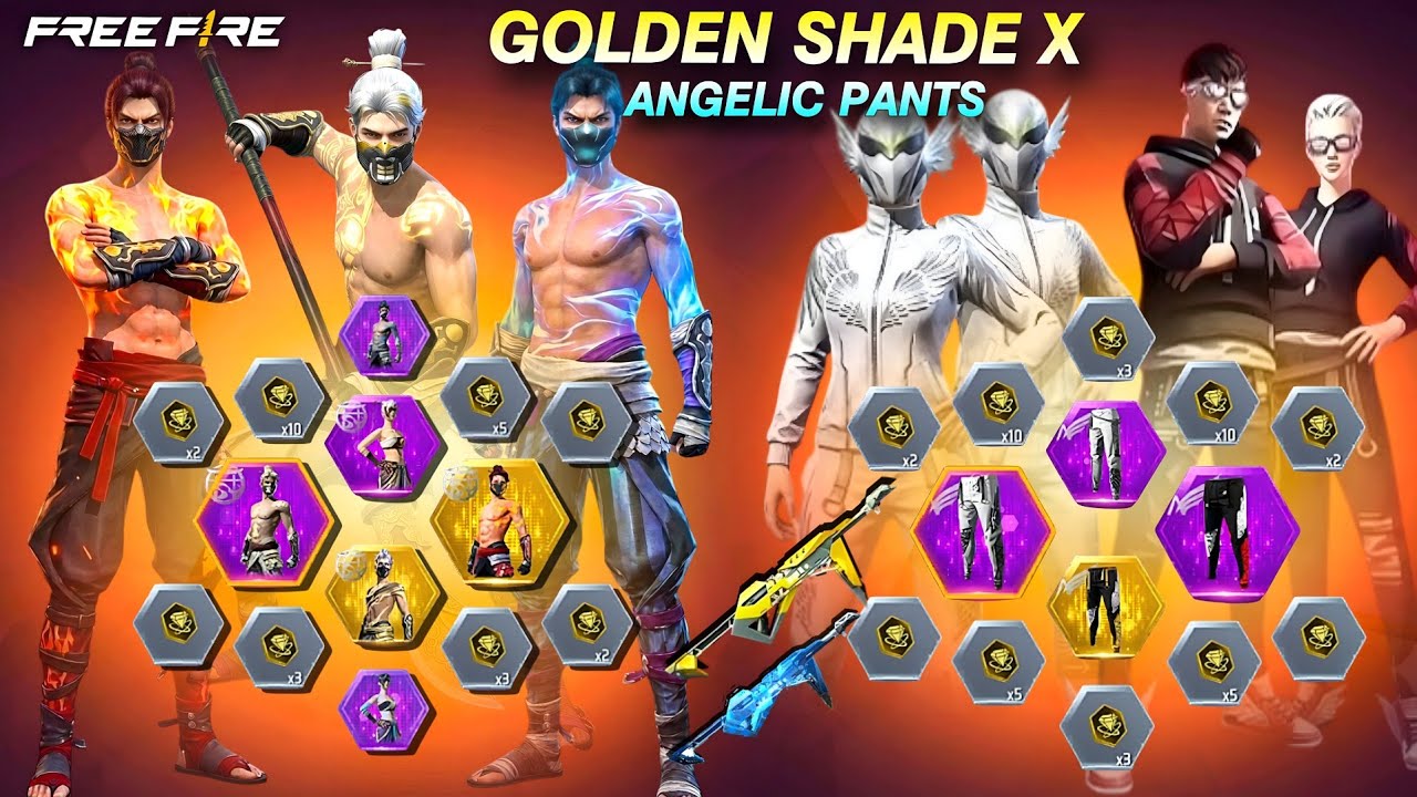 Golden shade X 💥 Angelic Pants Return 🤯🥳 | Poker Mp40 Return | free fire new event | ff new event