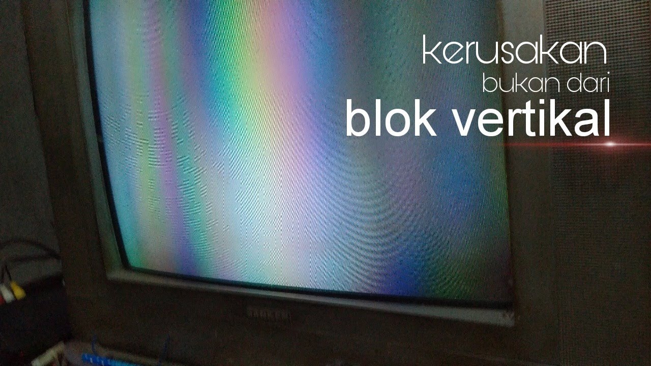 tv tabung gambar pelangi