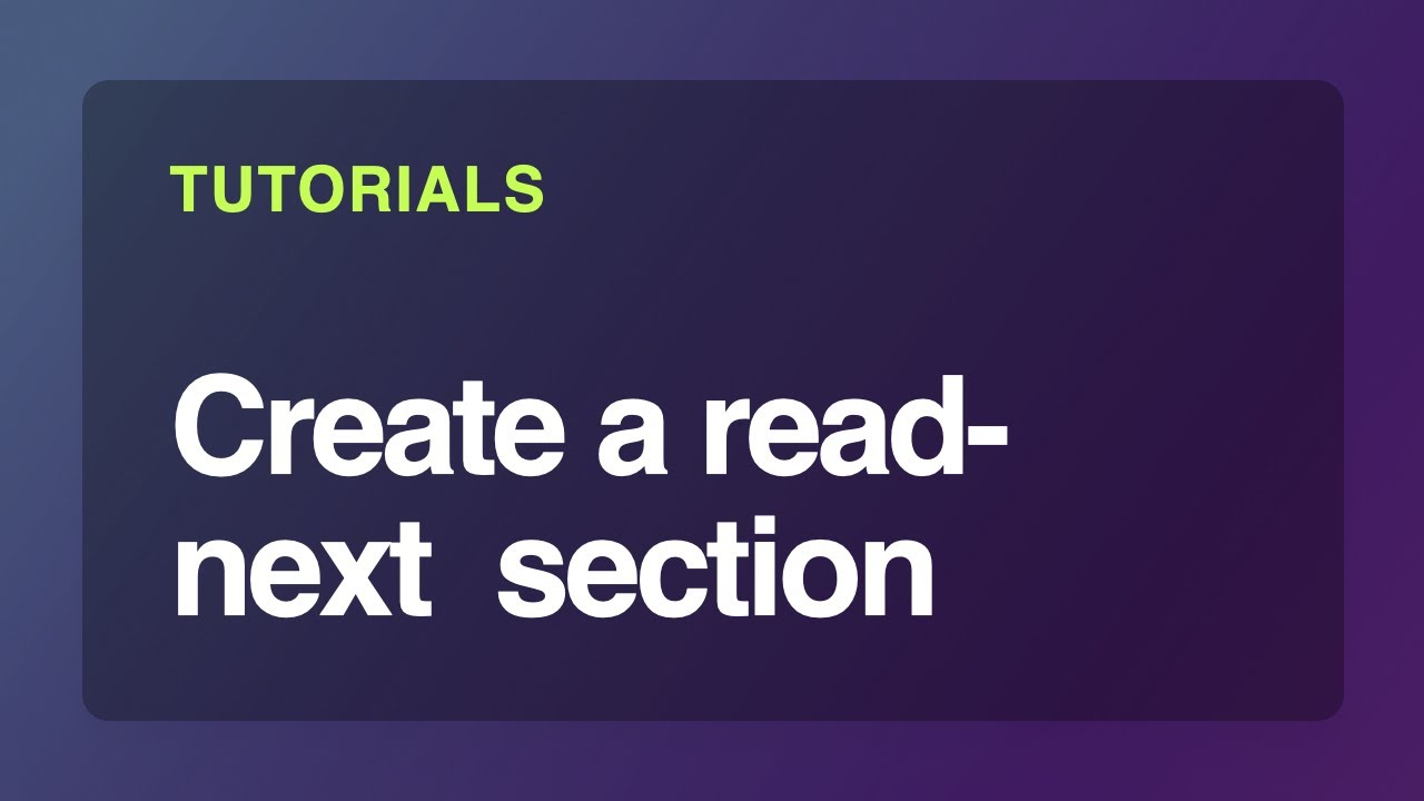 How to create a read-next section in your Ghost theme