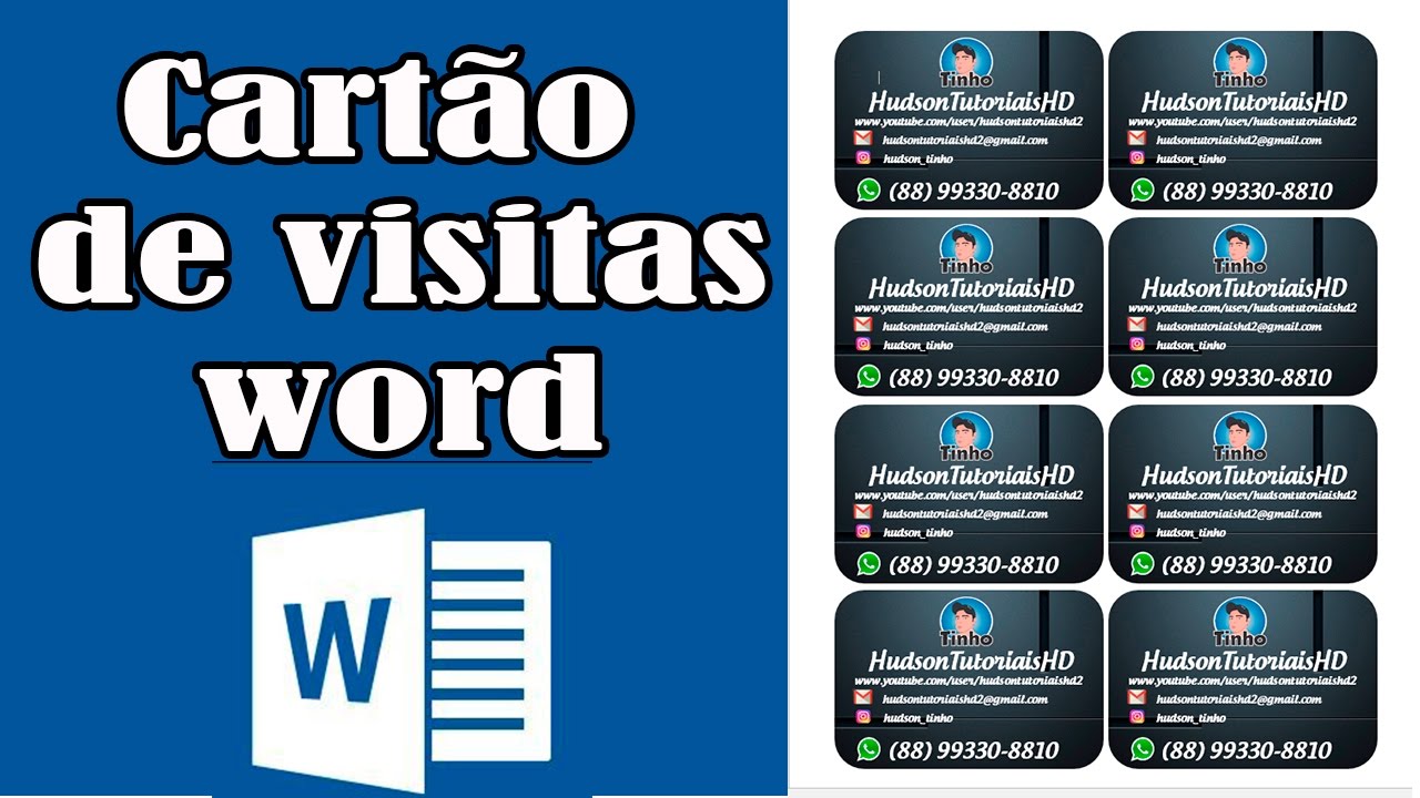 Como criar cartão de visitas no word tutorial atualizado 2017