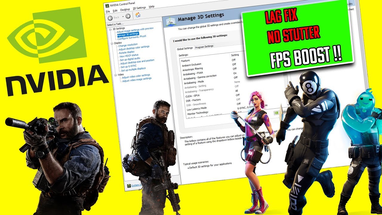How to Optimize Nvidia Control Panel Settings for Gaming | Best Settings 2019