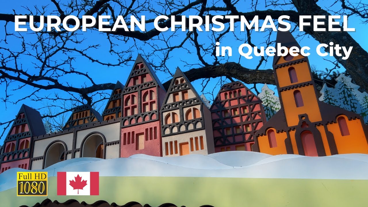 [HD] 🇨🇦 Walking through German Christmas Market in Quebec City | Winter Magic