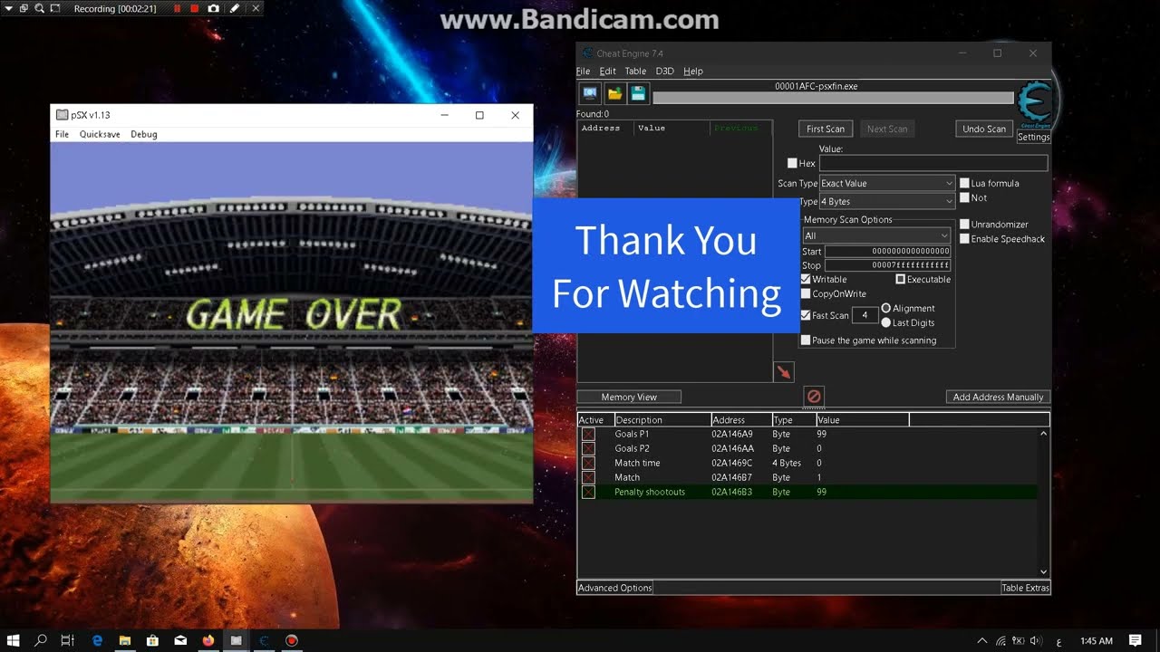 Game penetration experience Winning Eleven 3