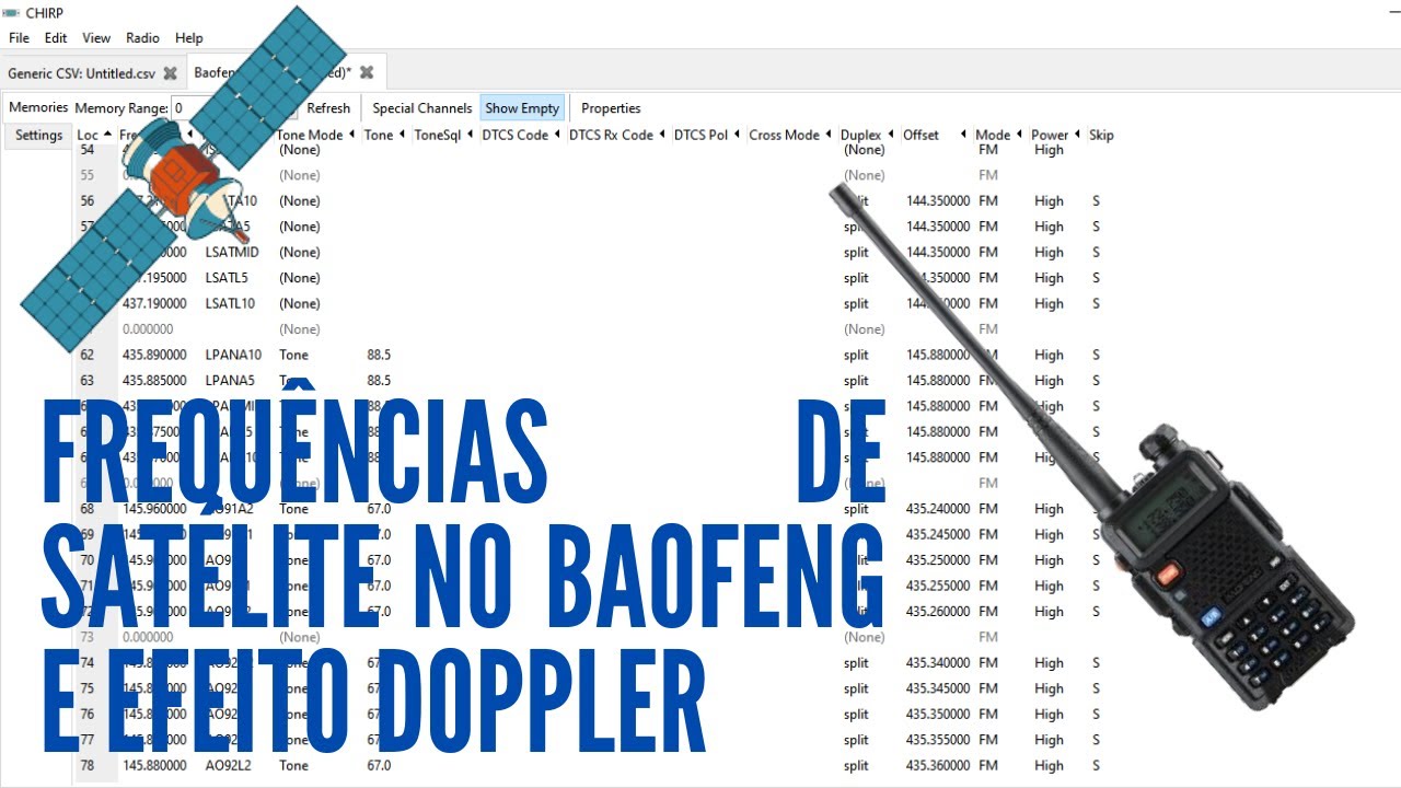 Frequências de Satélite no Baofeng e Efeito Doppler
