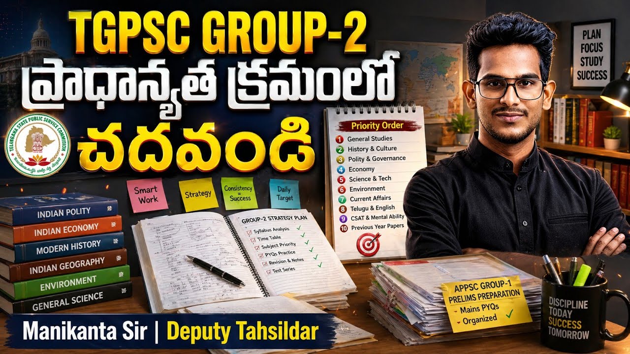 TGPSC Group-2 Preparation Strategy 🔥 | ఇలా చదివితే Rank పక్కా 💯 | Manikanta Sir Guidance