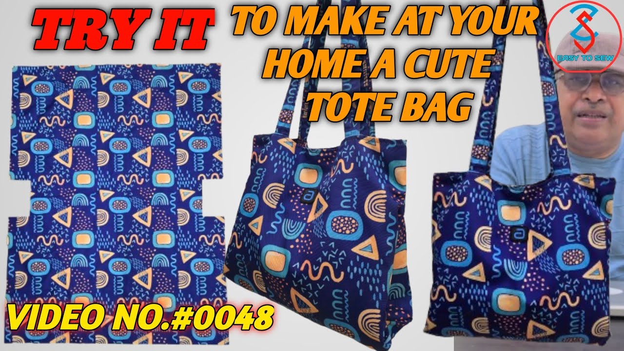 HAND BAG FOR WOMEN CUTTING AND STITCHING, STYLISH TOTE BAG CUTTING AND SEWING TUTORIAL, DIY LADIES,