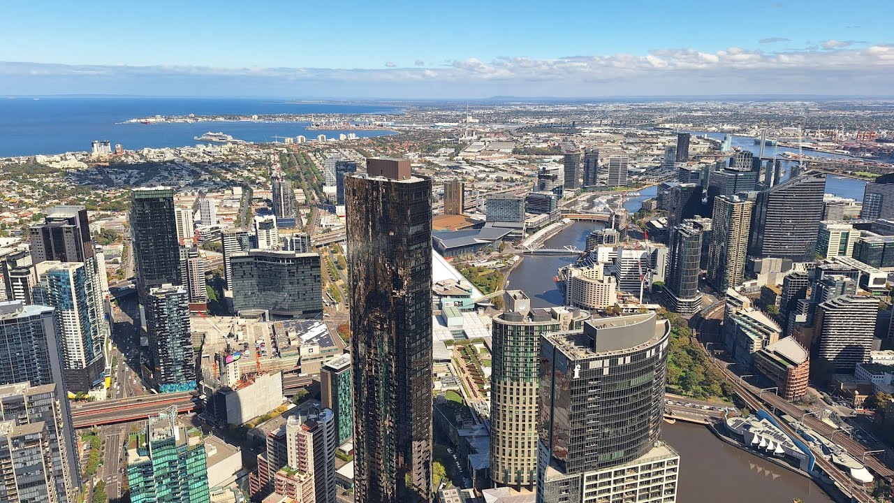 Eureka Tower, vue panoramique sur Melbourne en Australie