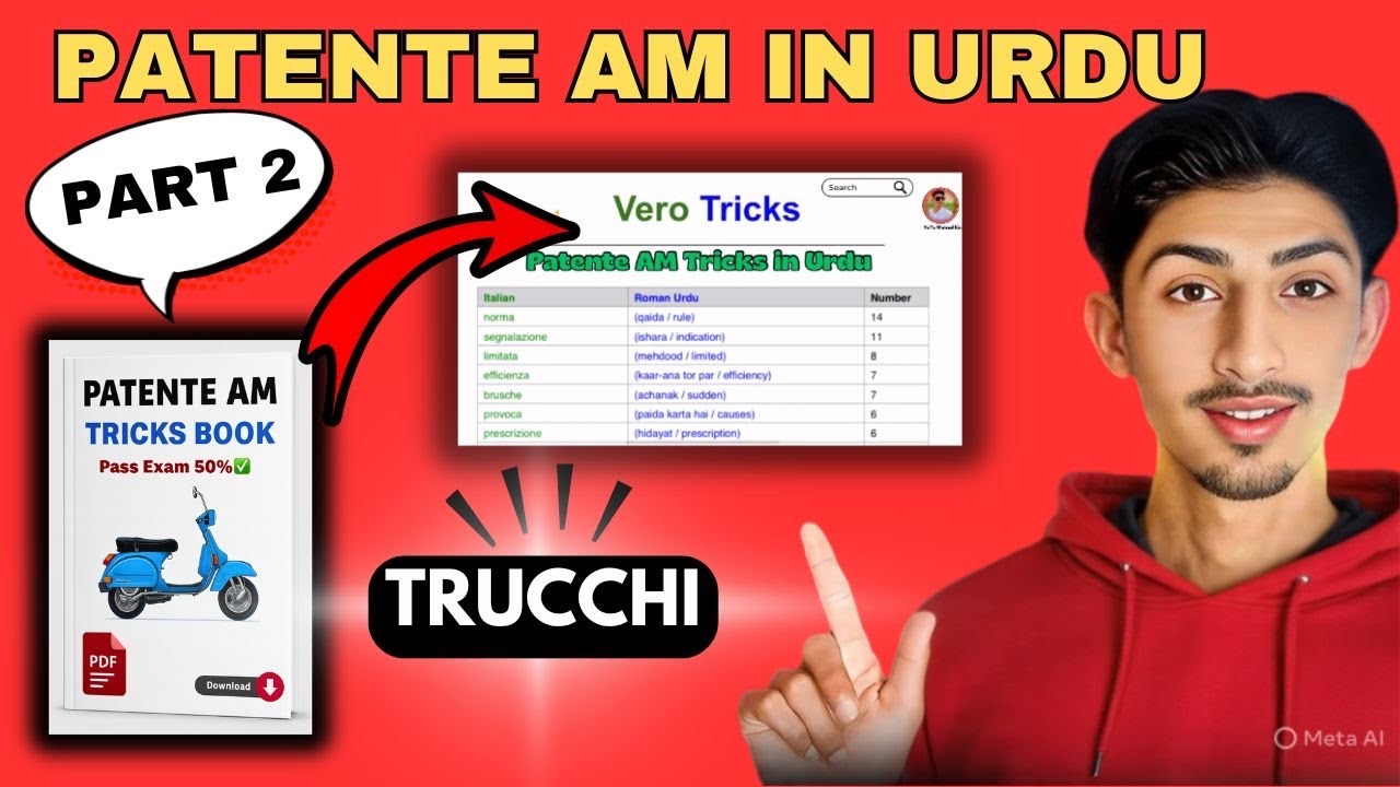PATENTE AM Tricks in Urdu | Part 02 | Tutti Vero Parole || il Trucchi patente am | Punjabi | hindi