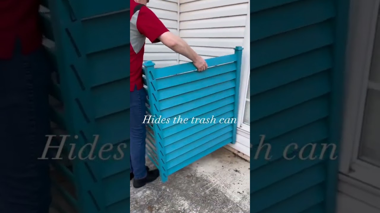 2 Panels 37 X 41 HIPS Outdoor Louver Privacy Fence Turquoise