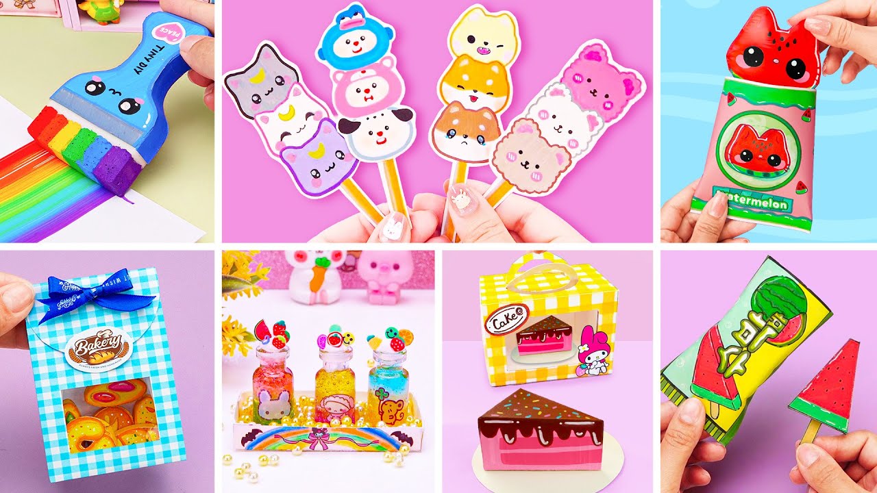 TOP 40 DIY Easy Paper Craft Miniature Food You Can Make at home，Watermelon Popsicle | Tiny DIY Craft