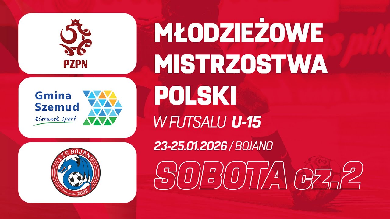 Młodzieżowe Mistrzostwa Polski w Futsalu U-15 | Bojano | 24.01.2026 SOBOTA cz. 2