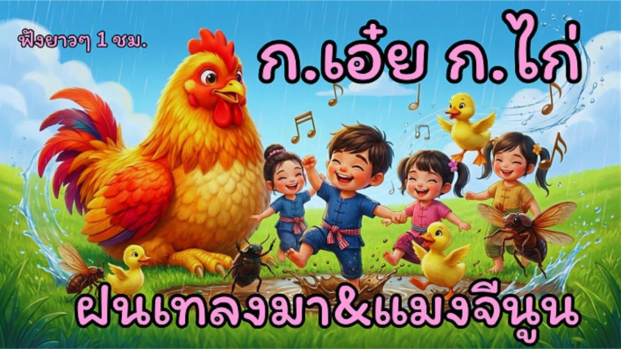 รวมเพลงเด็กอนุบาล ก.ไก่ + ฝนเทลงมา + แมงจีนูน | ฟังยาวต่อเนื่อง 1.20 ชม. l รวมฮิตเพลงเด็กดีหรรษา