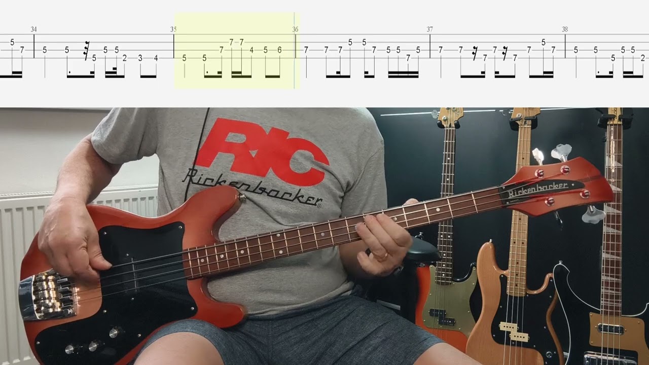 Primal Scream - Loaded Bass Cover With TAB (Original Bass Track Removed)