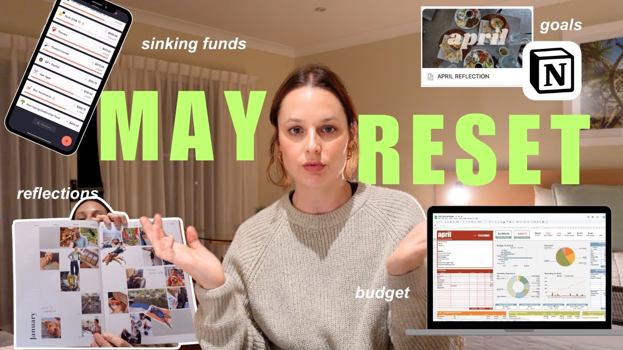 MAY RESET after a hectic month ✨ (budget w me, goal setting, monthly reflections)