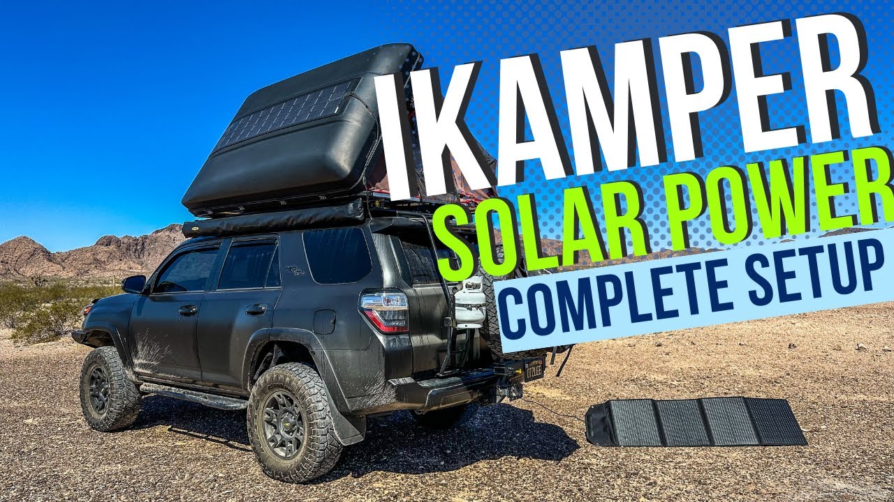 Full Solar Setup iKamper Skycamp with Solarhawk | Jackery | Rockpals | 4Runner