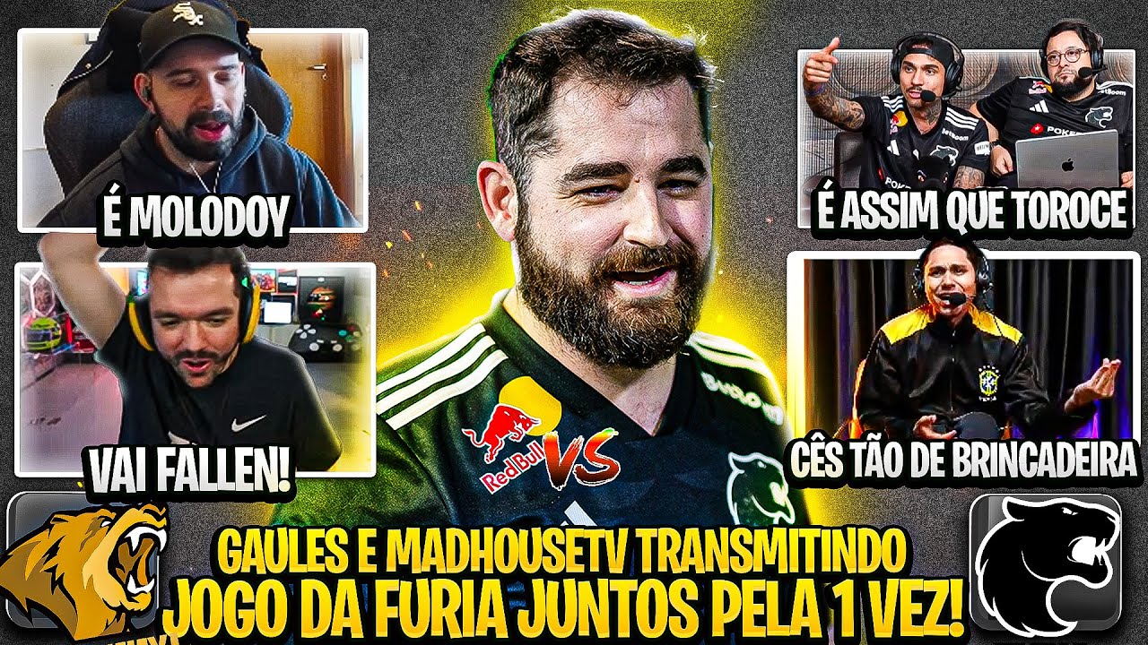 Gaulês, FKS, LUCAS1 e Gordox transmitem o Primeiro jogo da Fúria juntos! Fúria x Lynn