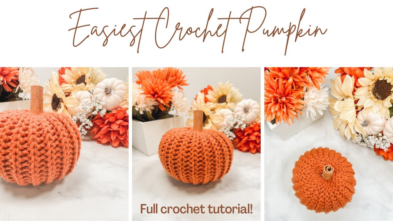 Easy Crochet Pumpkin- Free Crochet Pattern For Beginners- How to make a Crochet Pumpkin