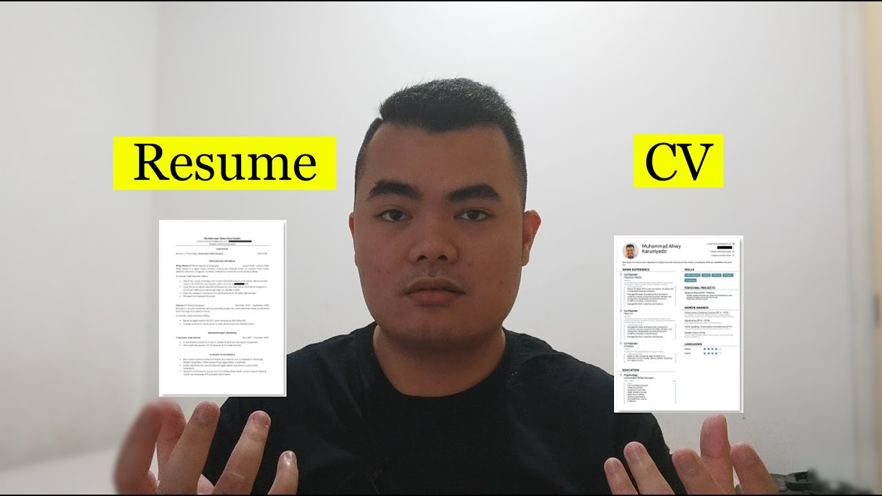 Ini Bedanya Resume dengan CV | Beserta Contohnya